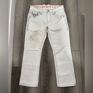 Rare rock revival white jeans